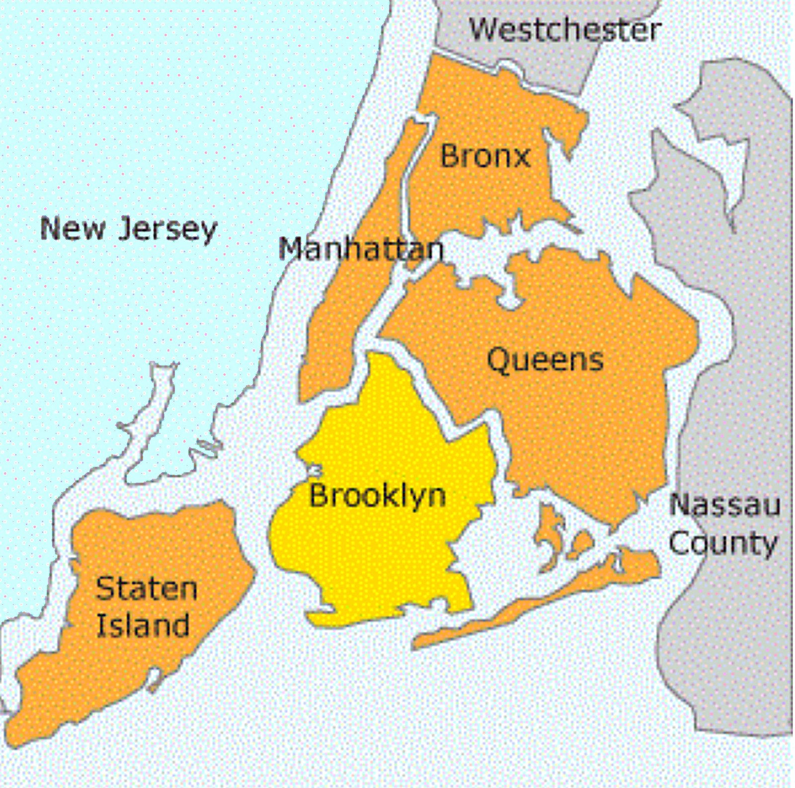 IKEA Delivery Coverage Map Map highlighting IKEA delivery coverage areas in New York City and nearby counties