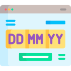 Web interface icon with a date selector, representing an easy and hassle-free booking process.